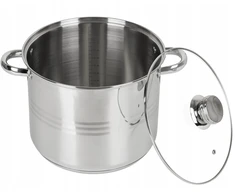 NERŪDIJANČIO PLIENO PUODAS 8L GASTRO INDUKCINIS 24CM AUKŠTAS DIDELIS TOPFANN