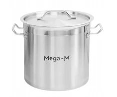 Nerūdijančio plieno puodas su dangčiu 12L indukcijai. 25 cm Mega-M