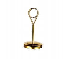 Nerūdijančio plieno stalo numerio laikiklis. Ženklų laikiklis Golden hotel 10 cm
