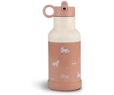 Nerūdijančio plieno termo butelis 350 ml - Vienaragio skaistalai, rožinė citrina