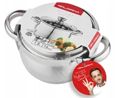 NERŪDIJANTOJO PUODAS OLIVER FLORINA 16 CM INDUKCINĖ DUJINĖ INDUKCIJA 1,8 L