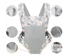 NEŠĖŽĖLĖ KŪDIKUI 4IN1 ERGONOMIŠKAS MINKŠTAS 3D Tinklelio įvynioklis kūdikiui 15KG