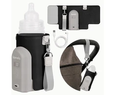 Nešiojamas butelių šildytuvas su įmontuota Lionelo Thermup Go Evo baterija
