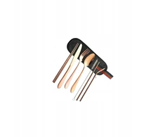 Nešiojamų lazdelių šaukštų rinkinys vienam asmeniui „Three Rose Gold“.