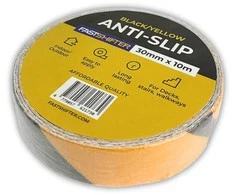 Neslystanti juosta FASTSHIFTER, 30 x 10 x 0,65 mm, juodos/geltonos sp.