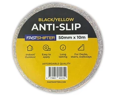 Neslystanti juosta FASTSHIFTER, 50 x 10 x 0,65 mm, juodos/geltonos sp.