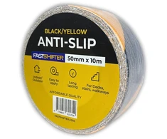 Neslystanti juosta FASTSHIFTER, 50 x 10 x 0,65 mm, juodos/geltonos sp.