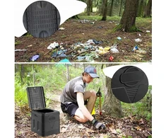 NEŠOMASIS TURISTINIS TUALETAS SULANKSTAMAS KEMPINGAS WC DIDELIS taburetės DĖŽĖ