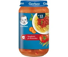 Nestle Gerber Spaghetti Bolognese vakarienė vaikams po 12 mėnesių 250 g