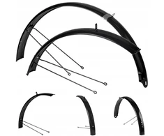 Nexelo Pilnas dviračio purvasaugių komplektas 28" plienas 55mm juodas