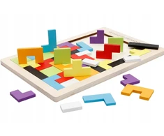 Nicekids Dėlionė Mediniai blokai Montesori Tetris Dėlionė