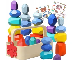 Nicekids MEDINIAI BLAKAI BALANSUOTI AKMENYS MONTESSORI BALANSAS KREPŠELIO lipduke