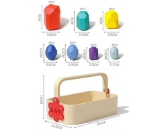 Nicekids MEDINIAI BLAKAI BALANSUOTI AKMENYS MONTESSORI BALANSAS KREPŠELIO lipduke