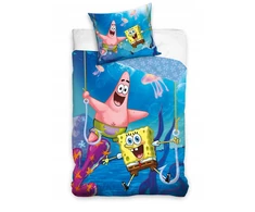 Nickelodeon Patalynė dziecięca bawełniana SPONGEBOB 140x200 cm