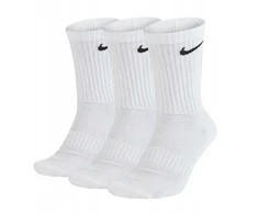 NIKE EVER DAY UNISEX KOJINĖS 34-38 DYDŽIO BALTOS AUKŠTAI 3 POROS