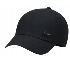 NIKE METAL VIRŠKŲ SWOOSH SWOOSH JUODOS BEisbolo KEPURE SU METALINIU LOGOTIPU