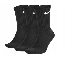 Nike Socks Everyday Socks 3 poros, juodos, 38-42 dydis, medvilninis viršus