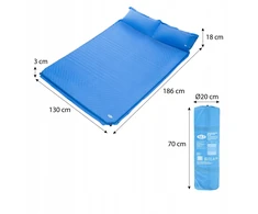 Nils Camp Nc4060 dvigulė savaime prisipučiančio čiužinio mėlyna 186x130 cm