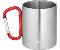 Nils Extreme Nils Camp Nils Nc17110 Raudonas Kempingo Puodelis su Karabinu 300 ml
