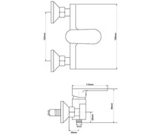 Nixie Vandens maišytuvas dušui 052 Nexie 35mm chromuotas