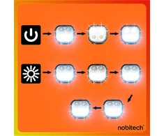 Nobitech USB DVIRAČIO LEMPAS PRIEKINIS GARŠAS PRIEKINIS APŠVIETIMO SKAMBAS SU POWERBANK