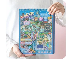 Nocton 20x ANTISTRESS STICKBOOK 3D TIKTOK HOUSE SCENES DIDELI lipdukai stumdami