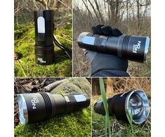 Nocton LABAI GALINGAS LED ĮKRAUJAMAS TAKTINIS BLYKŠČIUS PAIEŠKA ZOOM POWERBANK