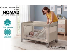 NOMAD HARMONY KEELINĖ LOŠTE AUTOMATIŠKAI sulankstoma + smėlio spalvos KREPŠELIS