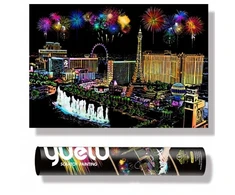 Norimpex Daikto išbraižyti paveikslas Las Vegasas, 75x52cm, su rašikliu, teptuku, juosta