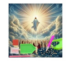 Norimpex DEIMANTINĖ TAPYBA JESUS ​​ASCENSION MOZAIKOS RINKINYS DEIMANTINIS SIUVINĖJIMAS