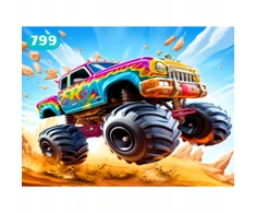Norimpex Deimantinis siuvinėjimas automobilis MonsterTruck Mosaic Deimantinis paveikslas 30x40cm