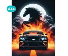 Norimpex Deimantinis siuvinėjimas Deimantinis dažymas mozaikinis automobilis Mustang Shelby Auto 30x40
