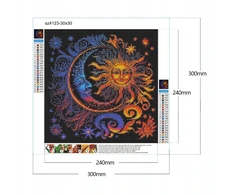 Norimpex Haft Diamentowy Diamond Painting Mozaika Diamentowa 5D 30x40CM SŁOŃCE