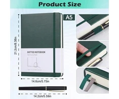 NOTEBOOK A5 320 PAGES NOTEBOX DOTS ŽURNALAS KIETŲ VIETŲ DIRBTINĖ ODA