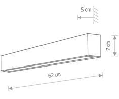 Sieninis šviestuvas Nowodvorski Kinkiet STRAIGHT WALL GRAPHITE S 7562