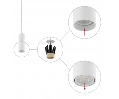 Nowodvorski Lampa Wisząca FOURTY S Balta Tuba GU10 Max 10W 10764