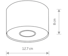 Lubinis šviestuvas NOWODVORSKI Point 7603 plafon lampa sufitowa 1x35W GU10 juoda