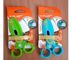 Nożyczki bezpieczne vaikams Y-Plus+ 9 cm ZIELONE / BŁĘKITNE / POMARAŃCZO