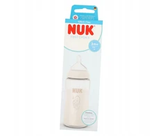 Nuk Glass Bottle 240ml First Choice Silicone Teat M Seahorse