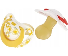 Nuk lateksiniai čiulptukai 18-36m, geltoni, 2 vnt.