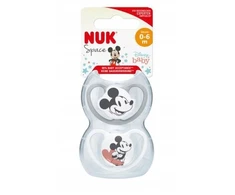 Nuk "minnie Mouse" silikoninis čiulptukas 0-6 mėn. + dėklas
