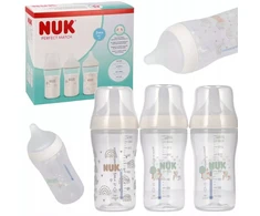 NUK PERFECT MATCH BUTELIŲ RINKINYS 260ml 3m+ TEAT M, TEMP. RODIKLIS. - 3 vnt
