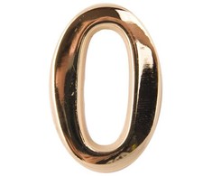 Numeris 0, 50 mm, klijuojamas, aukso sp.
