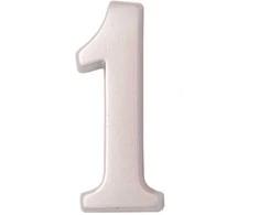Numeris 1, 50 mm, klijuojamas, blizgus