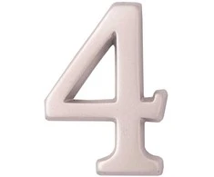 Numeris 4, 50 mm, klijuojamas, aukso sp.