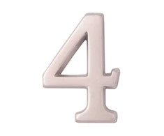 Numeris 4, 50 mm, klijuojamas, blizgus