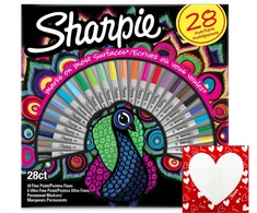 Nuolatinis, atsparus, universalus žymeklių rinkinys iš 28 Sharpie spalvų NEMOKAMAI