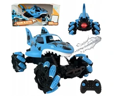 Nuotoliniu būdu valdomas automobilis RC Shark Blaster, šaudantis vandeniu PLAYIO