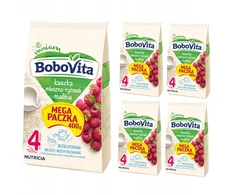 Nutridrink BoboVita Pieno ir ryžių košė Aviečių 5x400g 4+