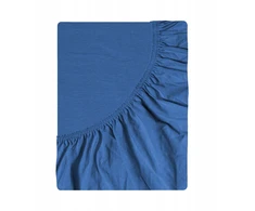 Nyks Medvilninis trikotažas su elastine juostele 90x160 storio lenkiškas indigo spalvos